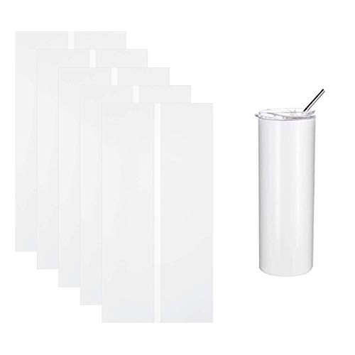 Premium White Sublimation Shrink Wrap Film - 30 Pcs Heat Shrink Tubing Bands for Mugs, Tumblers & Cups (5x10 Inch) | Ideal for DIY Sublimation Blanks & Custom Drinkware Projects
