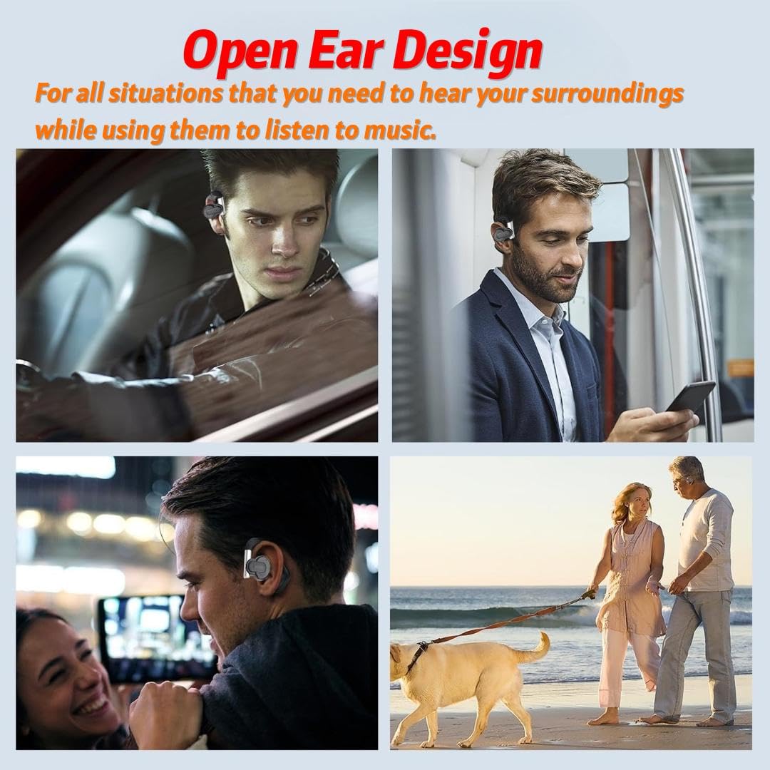 Wireless Bluetooth 5.3 Earbuds with Active Noise Cancelling, Lightweight Comfortable in-Ear Headphones with Built-in Mic - Perfect for Cycling, Driving & Workout