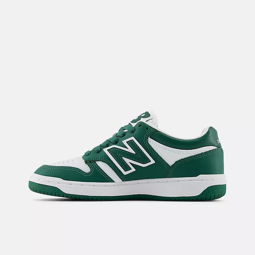 New Balance 480 Youth Sneakers in Team Forest Green - Lightweight & Durable for School, Sports & Everyday Wear