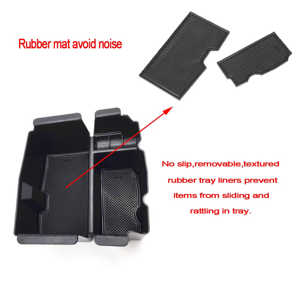 2018-2020 Jeep Wrangler JL/JLU & Gladiator JT Center Console Organizer Tray | Custom Fit Accessories for Storage & Organization | Perfect for Road Trips & Off-Road Adventures