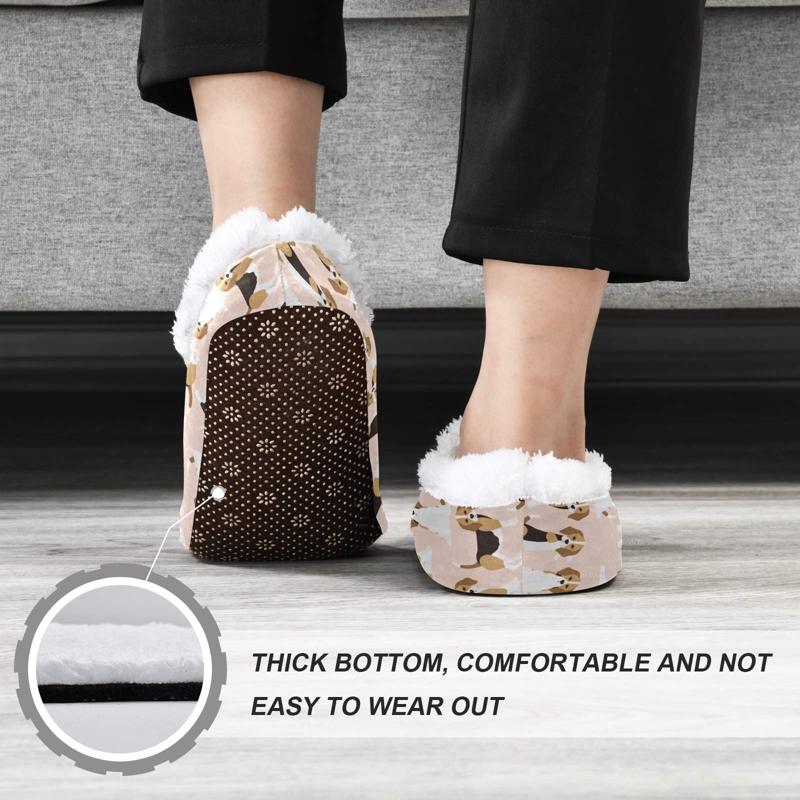 Warm Winter House Slippers for Women & Men - Non-Slip Cozy Fleece Indoor Slippers with Cute Teeth Design - Perfect for Home, Office & Relaxation