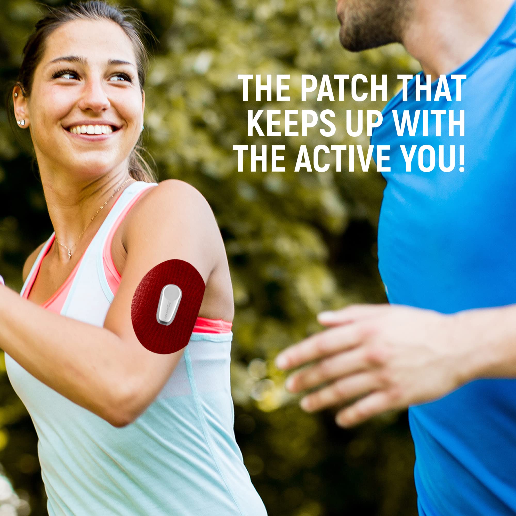 Dexcom G6 Adhesive Patch - Waterproof & Extra Strong Adhesive for Continuous Glucose Monitor - Secure & Comfortable Wear for Active Lifestyle (Red)
