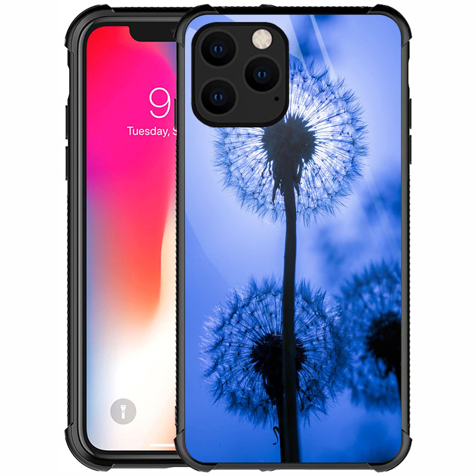 **Dandelion Fluff Blue iPhone 12 Mini Case for Girls - Shockproof, Anti-Scratch Hard PC Back Cover with Picture Pattern Design | Perfect for Everyday Protection & Stylish Outfits**