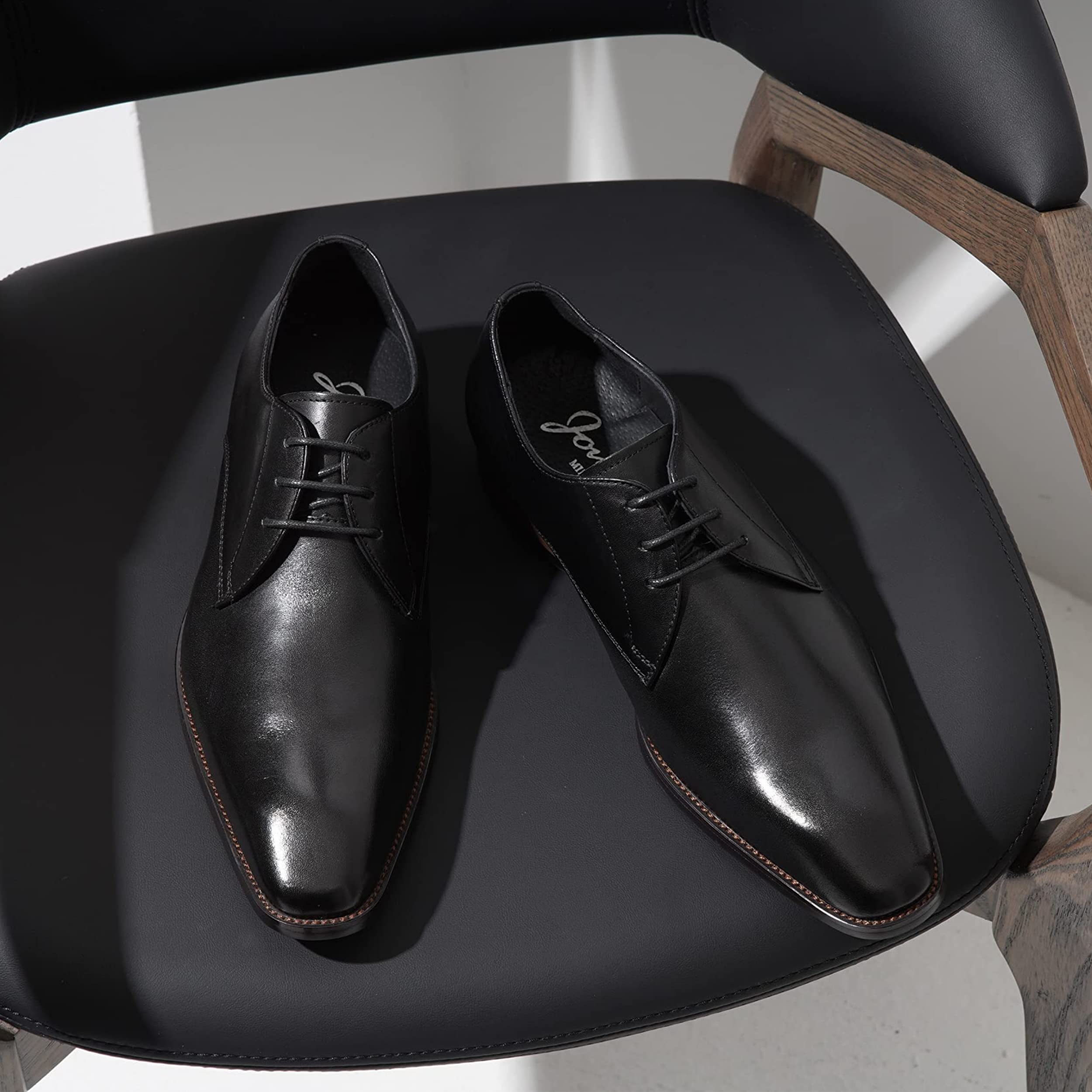 Premium Men's Leather Dress Shoes - Classic Oxford Derby Brogue Wingtip Business Formal Shoes for Men | Perfect for Weddings, Office & Special Occasions