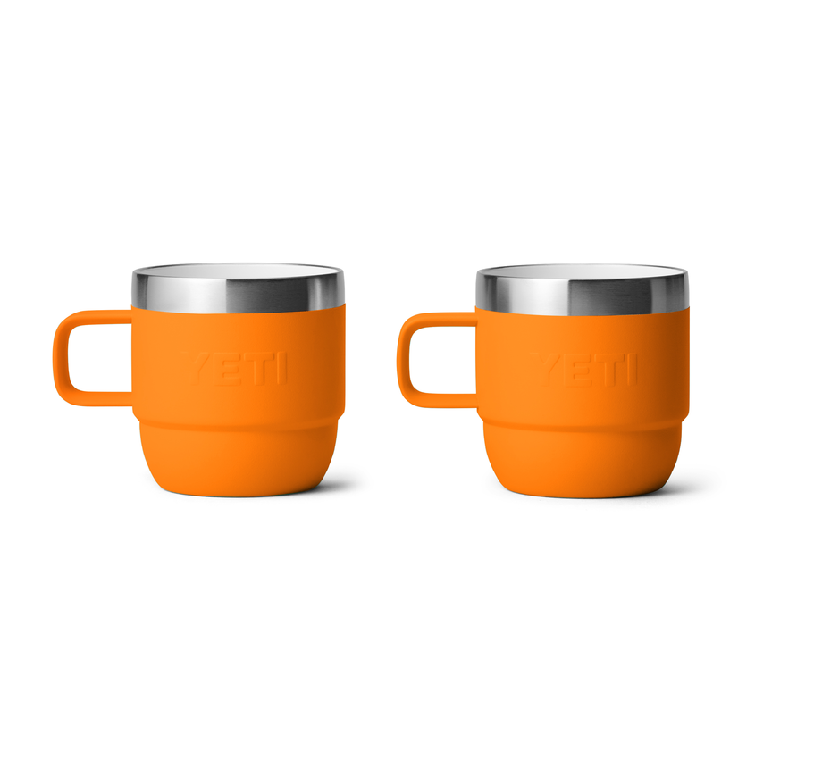 Rambler 6 oz Stackable Mugs (2 Pack) - Insulated Stainless Steel Camping Cups for Coffee, Tea & Outdoor Adventures - Perfect for Hiking, Picnics & Travel