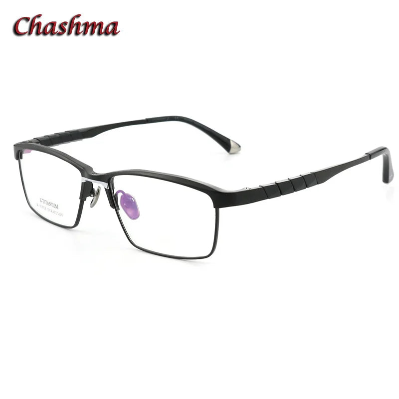 Men's Titanium Square Full Rim Eyeglasses - Lightweight Durable Frame for Reading & Computer Use
