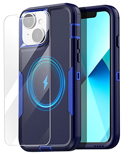 Navy Blue with Glass Protector-