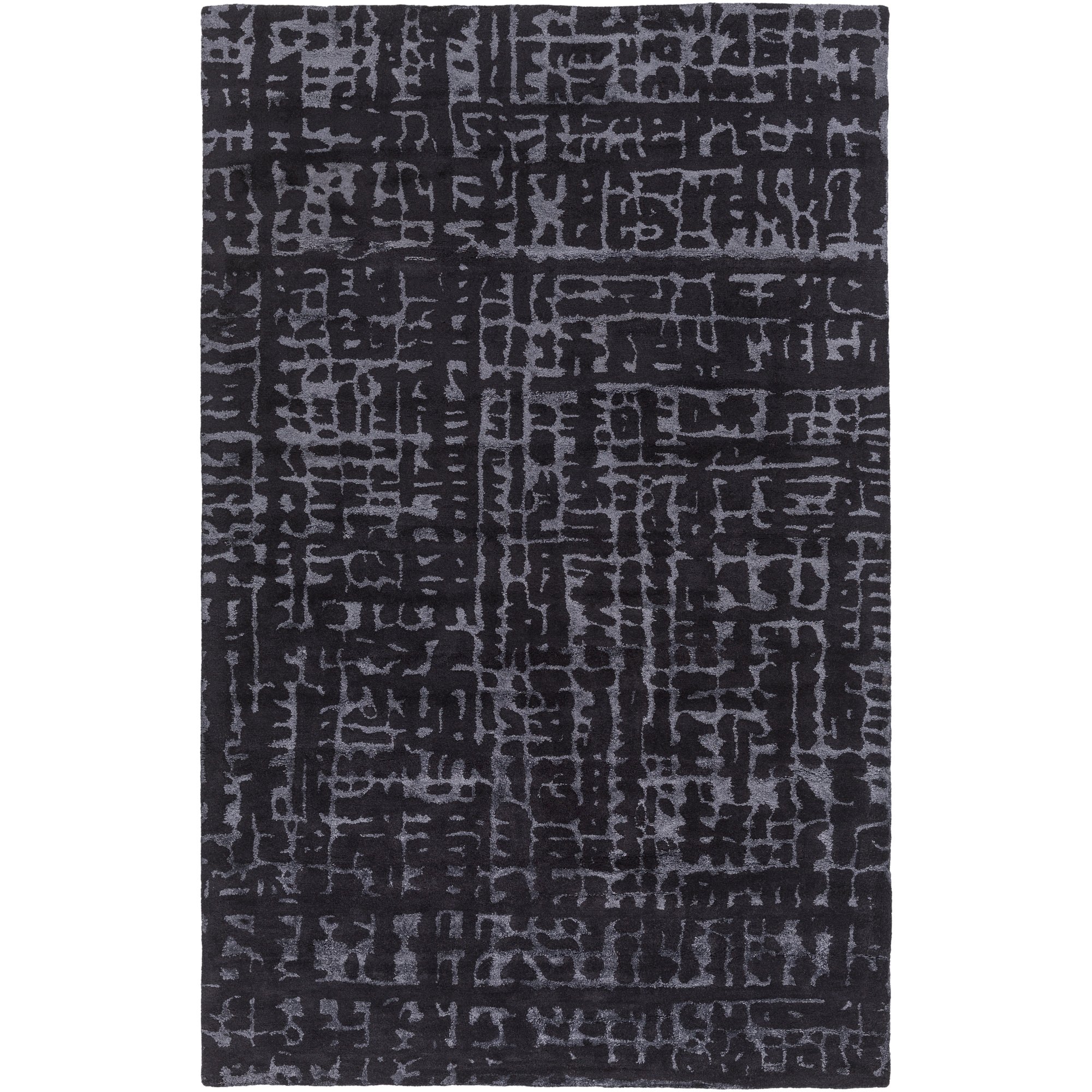 Surya Mount Perry 5' x 8' Black and Navy Area Rug - Perfect for Living Room, Bedroom, or Office Decor