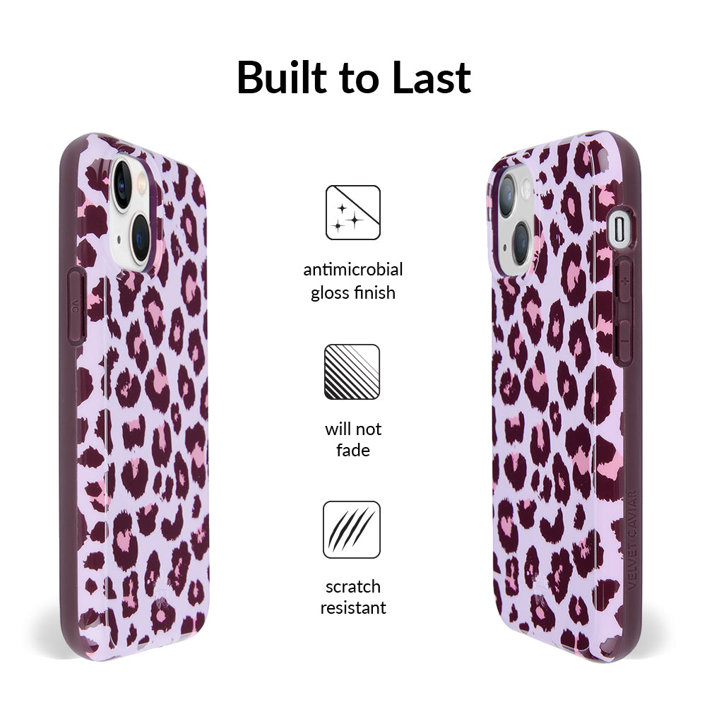 Stylish Pink Leopard Print iPhone Case - Trendy Protective Cover for iPhone Models | Perfect Gift for Women & Girls | Great for Everyday Use, Travel & Fashion Accessories