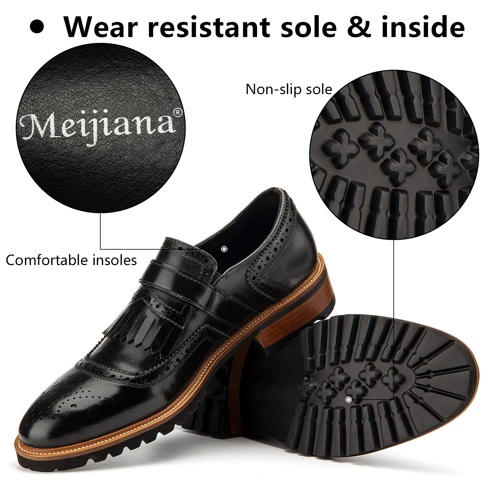 Premium Men's Oxford Shoes - Classic Business Casual Lace-Up Dress Shoes for Men | Office, Wedding & Formal Events