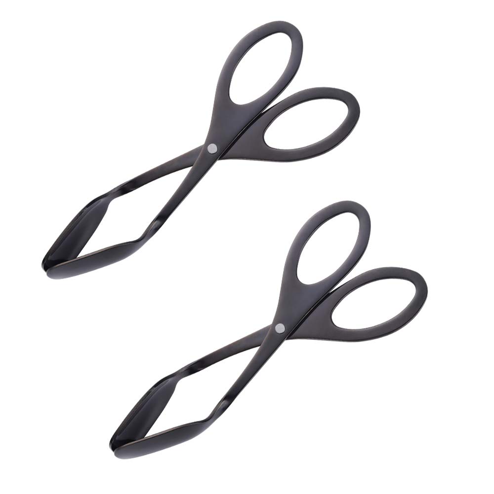 Premium Stainless Steel Bread Tongs - Kitchen Serving Tongs for BBQ, Pasta, Meat, Appetizers & Pastries - Perfect for Grilling, Cooking, Baking & Buffet Serving