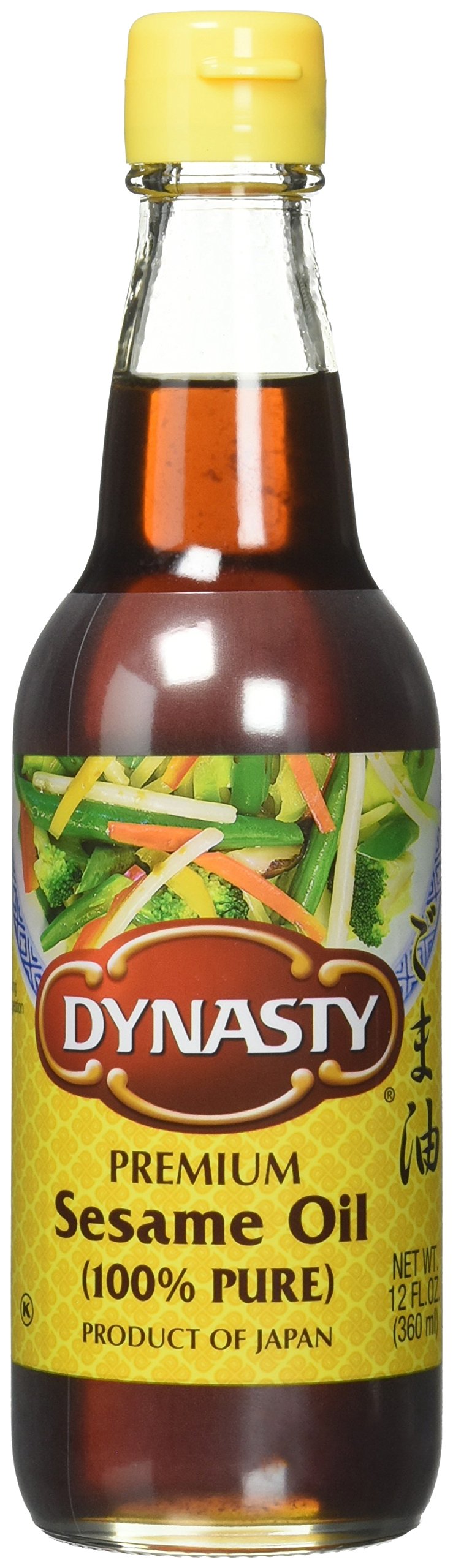 Premium Dynasty Sesame Oil - 12 oz Bottle | 100% Pure, Cold-Pressed, All-Natural | Perfect for Asian Cooking, Stir-Fry, Marinades & Salad Dressings
