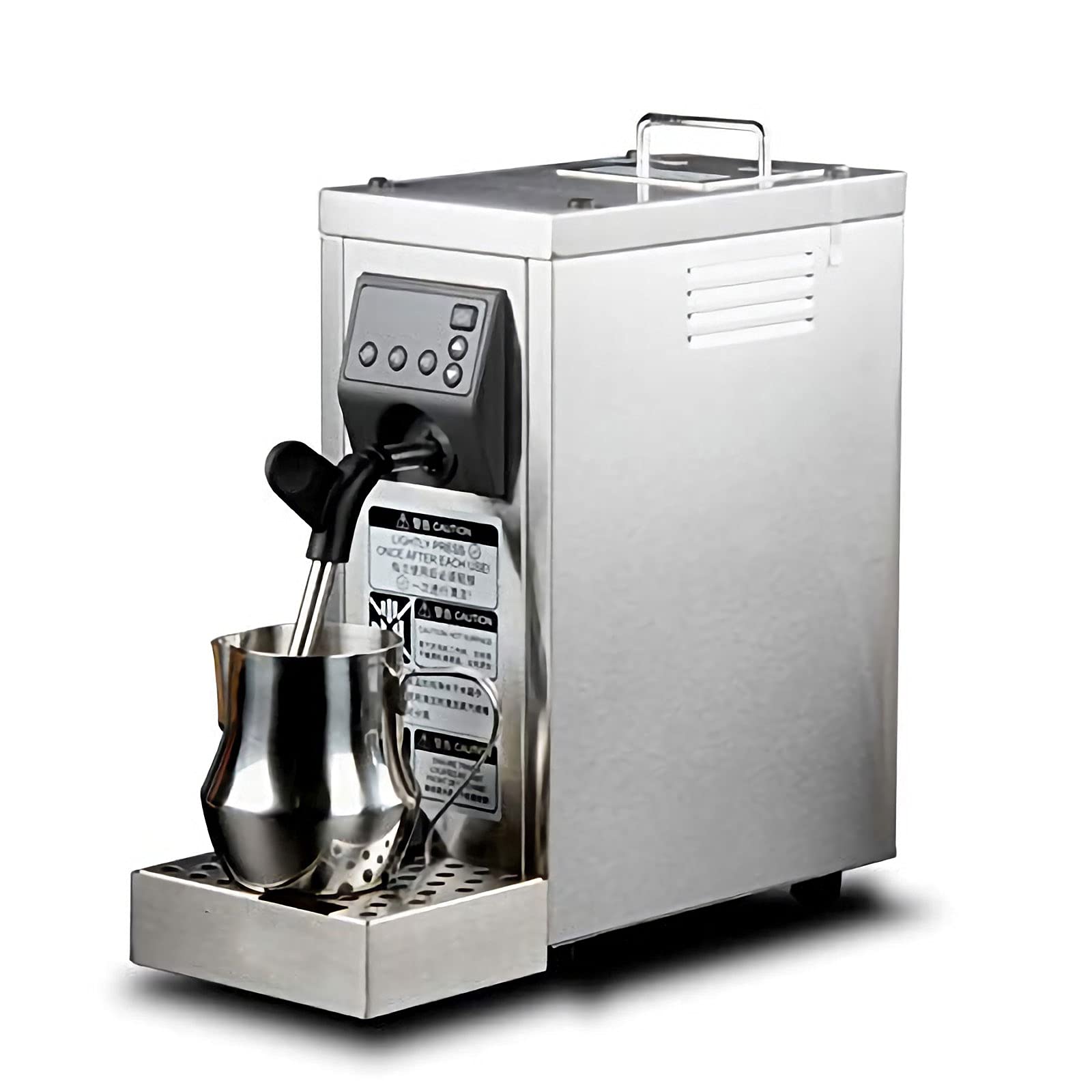 JFF Commercial Milk Steamer 220V - Automatic Electric Milk Frother for Coffee, Cappuccino & Latte - Professional Steam Milk Foam Maker for Coffee Shops, Cafes & Home Baristas
