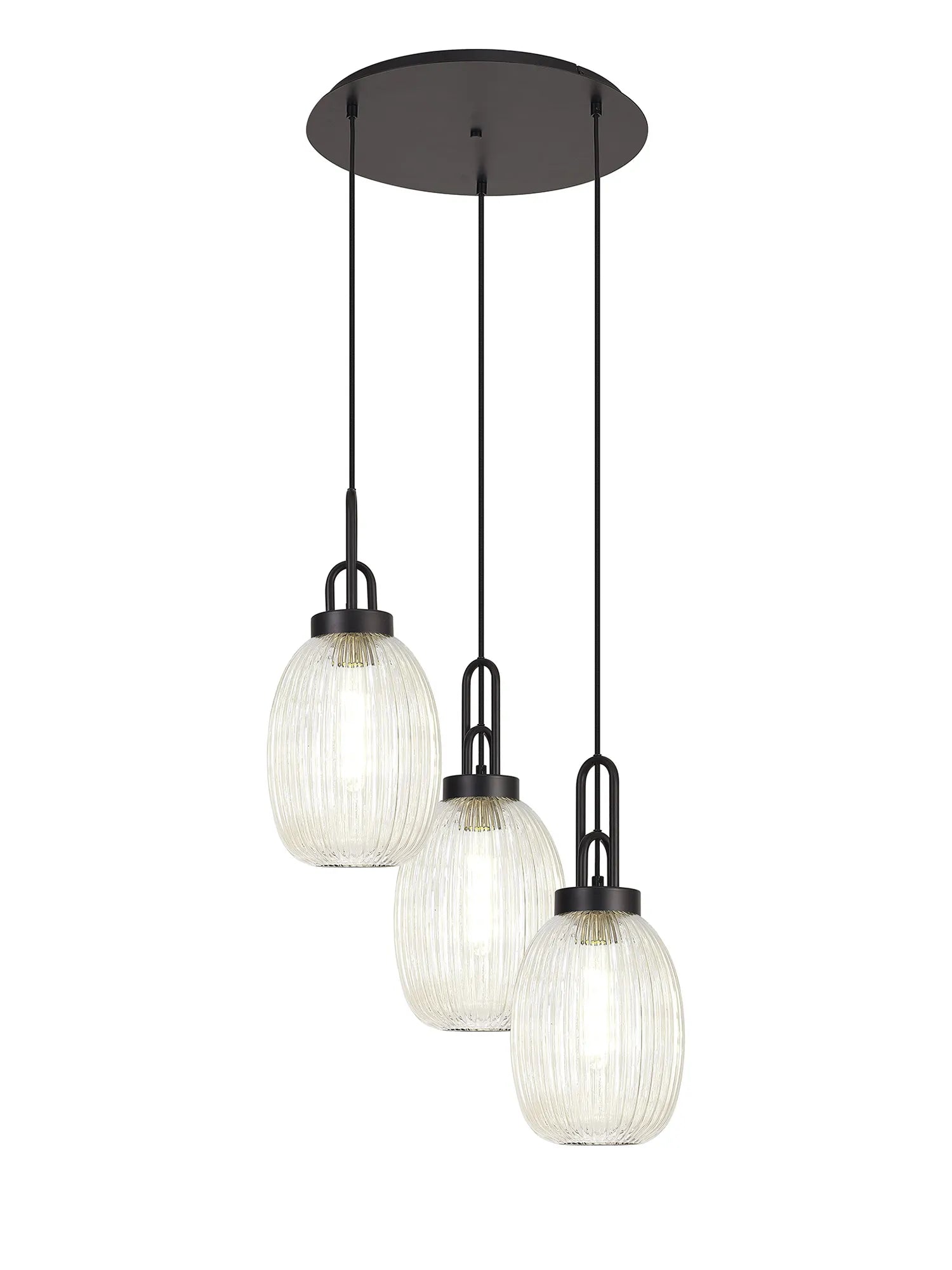 Stylish Cadiz 3-Light Cluster Pendant - Modern Ceiling Lighting Fixture for Dining Room, Kitchen Island & Living Room Decor