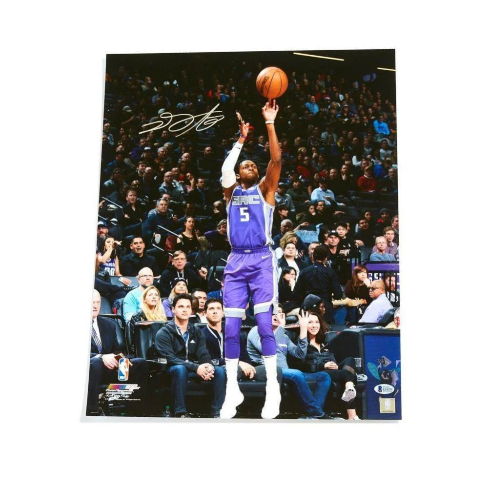 De'Aaron Fox Sacramento Kings Autographed 16x20 Photo with BAS COA - Perfect for NBA Fans, Sports Memorabilia Collectors, and Home/Office Decor