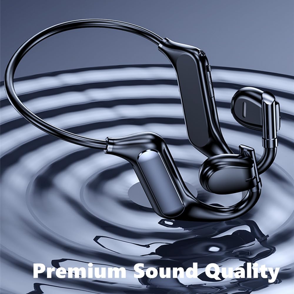 Bluetooth Bone Conduction Headphones - Open Ear Wireless Headset with 38H Playtime, IPX5 Waterproof - Perfect for Running, Cycling, Hiking, Driving & Workout - Sweatproof Sport Earphones for Active Lifestyle