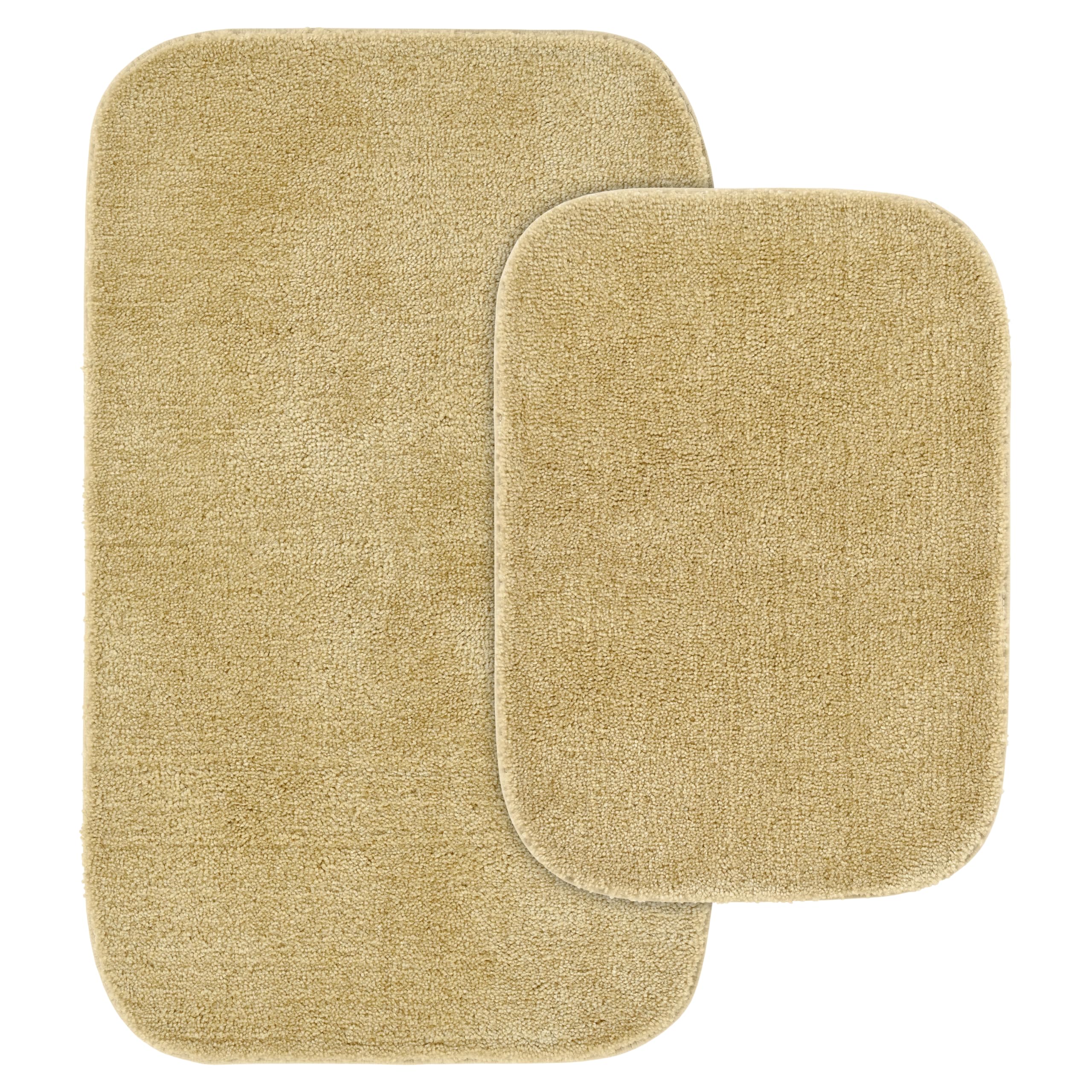 Garland Rug Traditional Nylon Washable Linen Bath Rugs Set of 2 (17