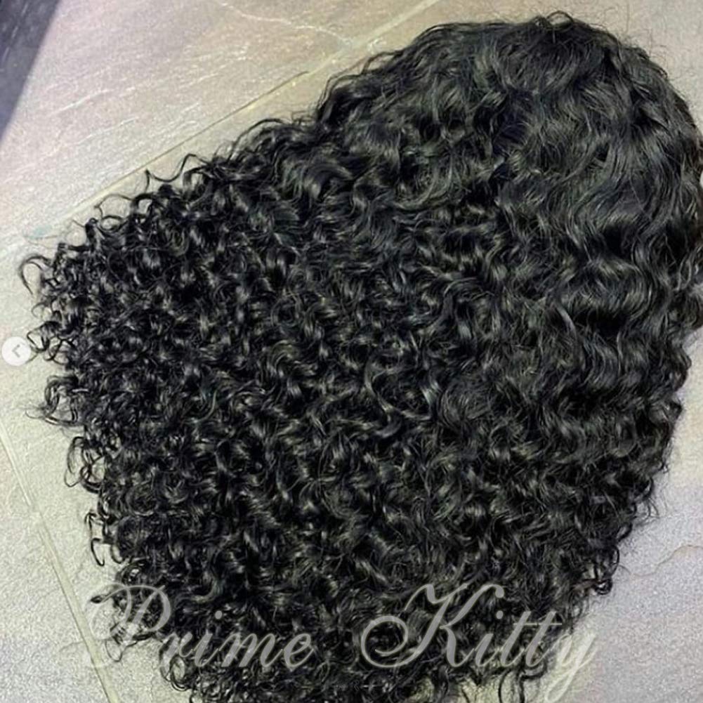 360 Lace Frontal Wig Human Hair for Black Women - 9A Brazilian Virgin Hair, Pre Plucked, Glueless, Wavy & Afro Kinky Curly, 12