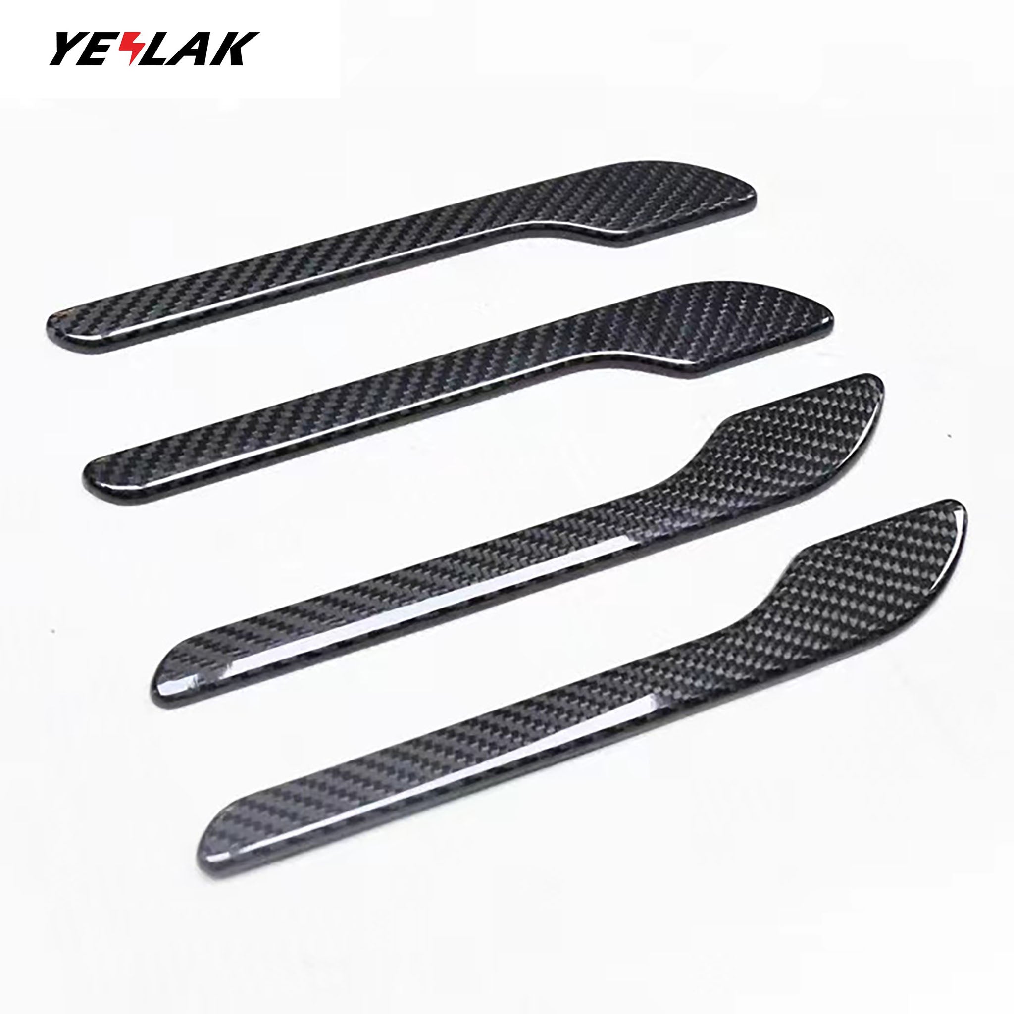 Premium Carbon Fiber Door Handle Covers for Tesla Model 3 Highland 2024+ | Plain Weave Design | Lightweight & Durable Exterior Upgrade | Perfect for Car Enthusiasts & Tesla Owners