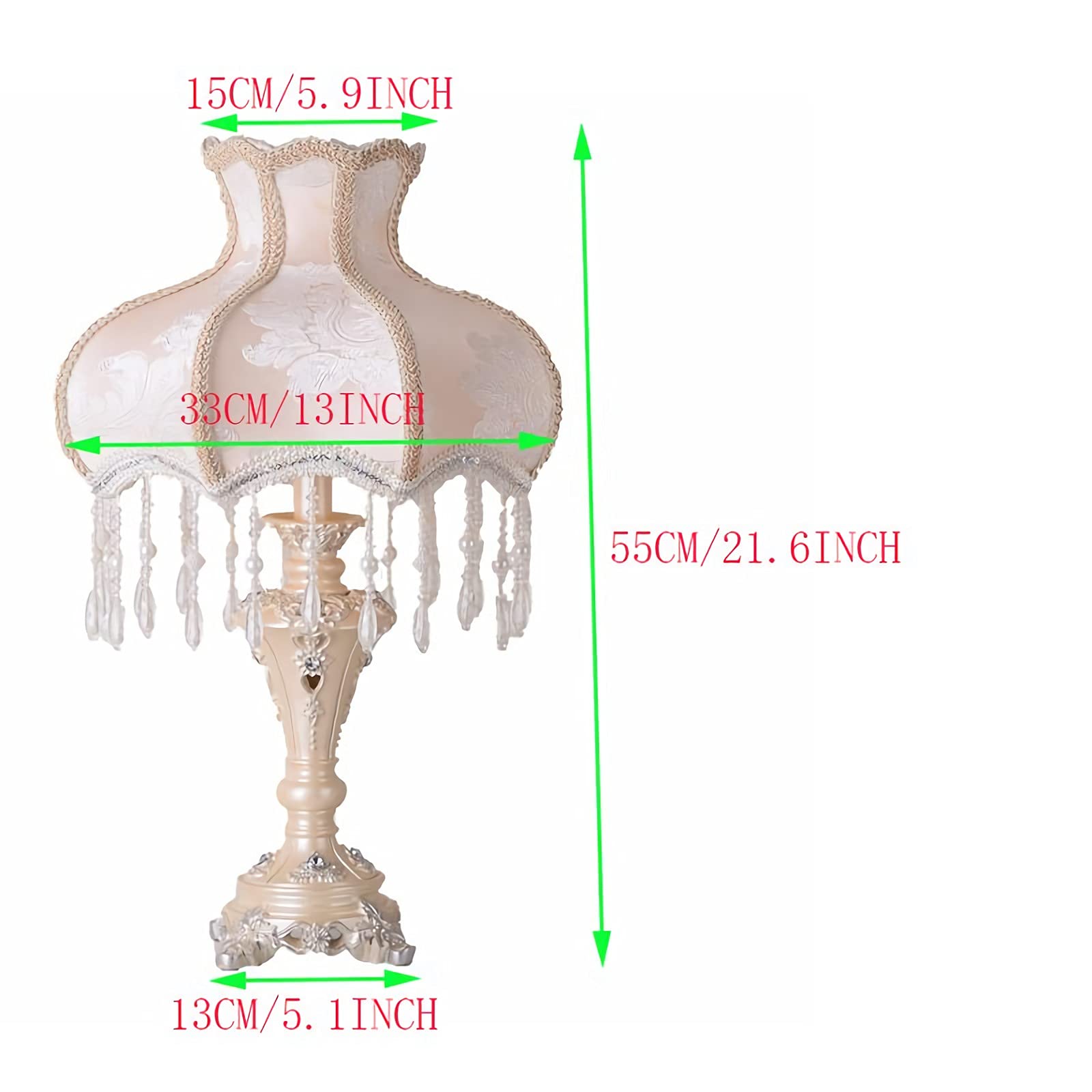 Vintage Art Deco Cottage Table Lamp - Mid-Century Resin Desk Light 13W x 22H - E26 110V Bulb - Perfect for Living Room, Bedroom, Office & Coffee Bar - Antique Craft Gift for Parents, Friends & Lovers