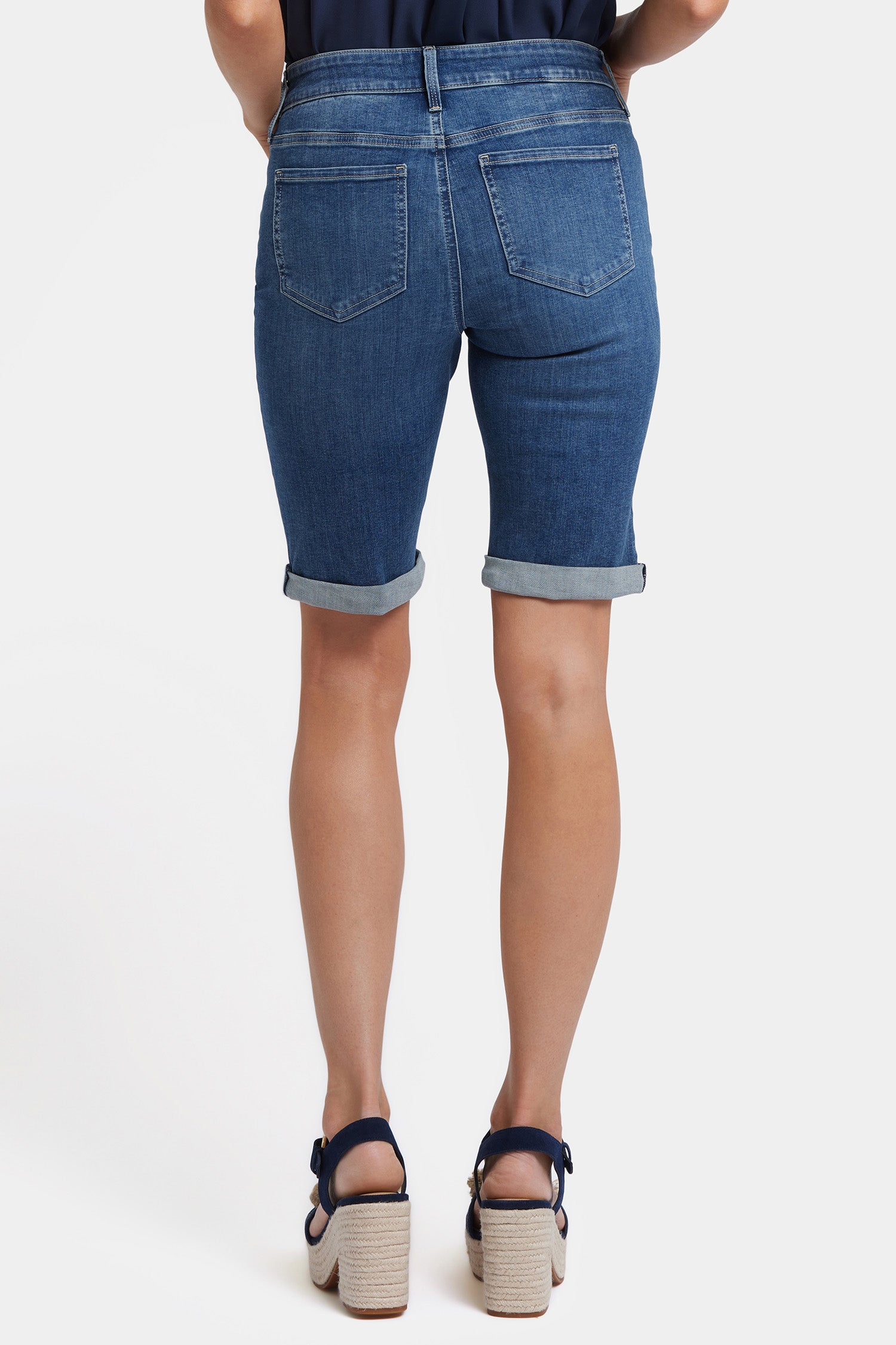 Briella 10 Inch Denim Shorts for Women - Petite Fit, Valencia Surf Style | Perfect for Beach, Summer Outfits & Casual Wear
