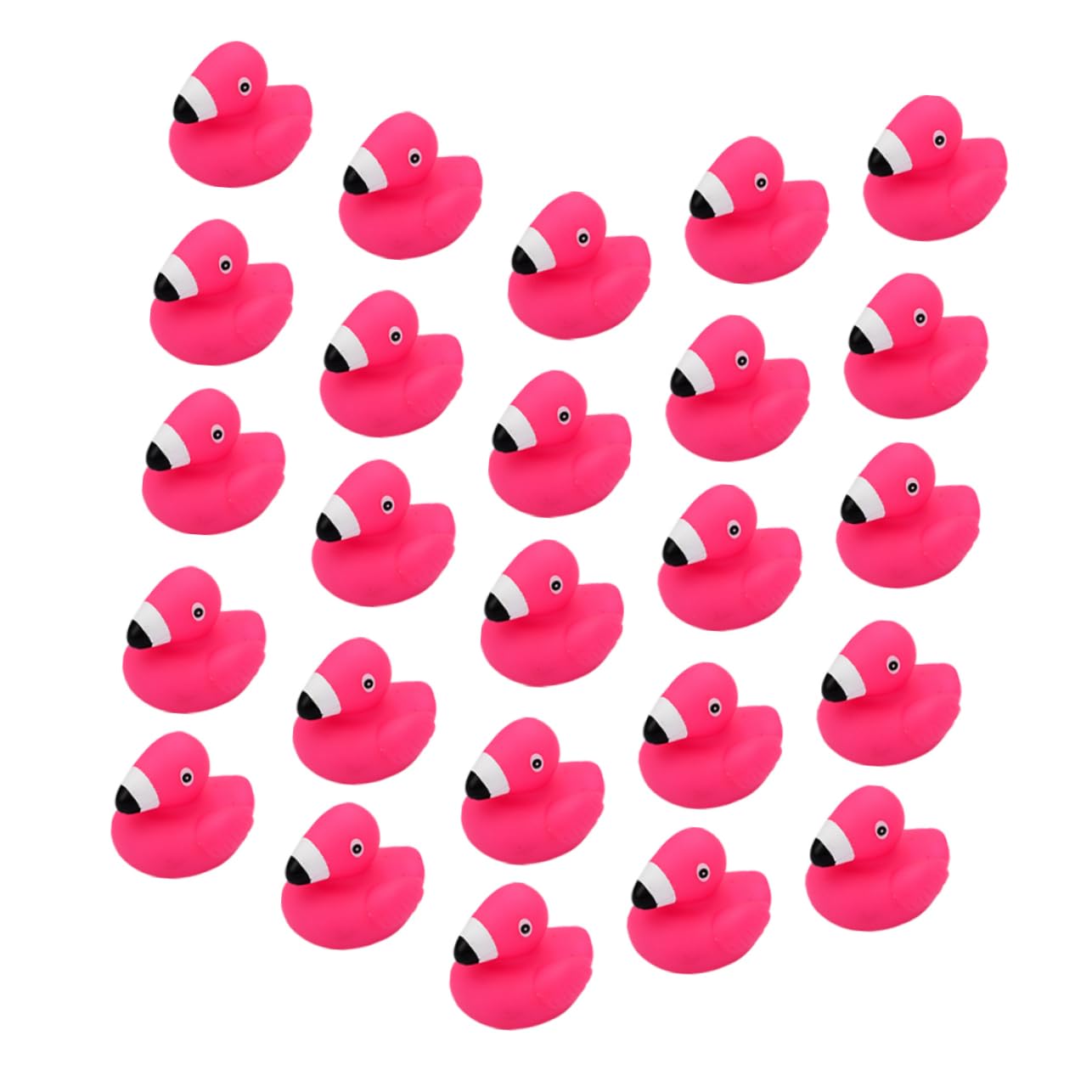 48 Pcs Flamingo Bath Toys for Kids - Non-Toxic Vinyl Water Play Toys for Bathtub, Pool & Beach Fun - Safe Rosy Pink Floating Ducks for Toddlers & Babies