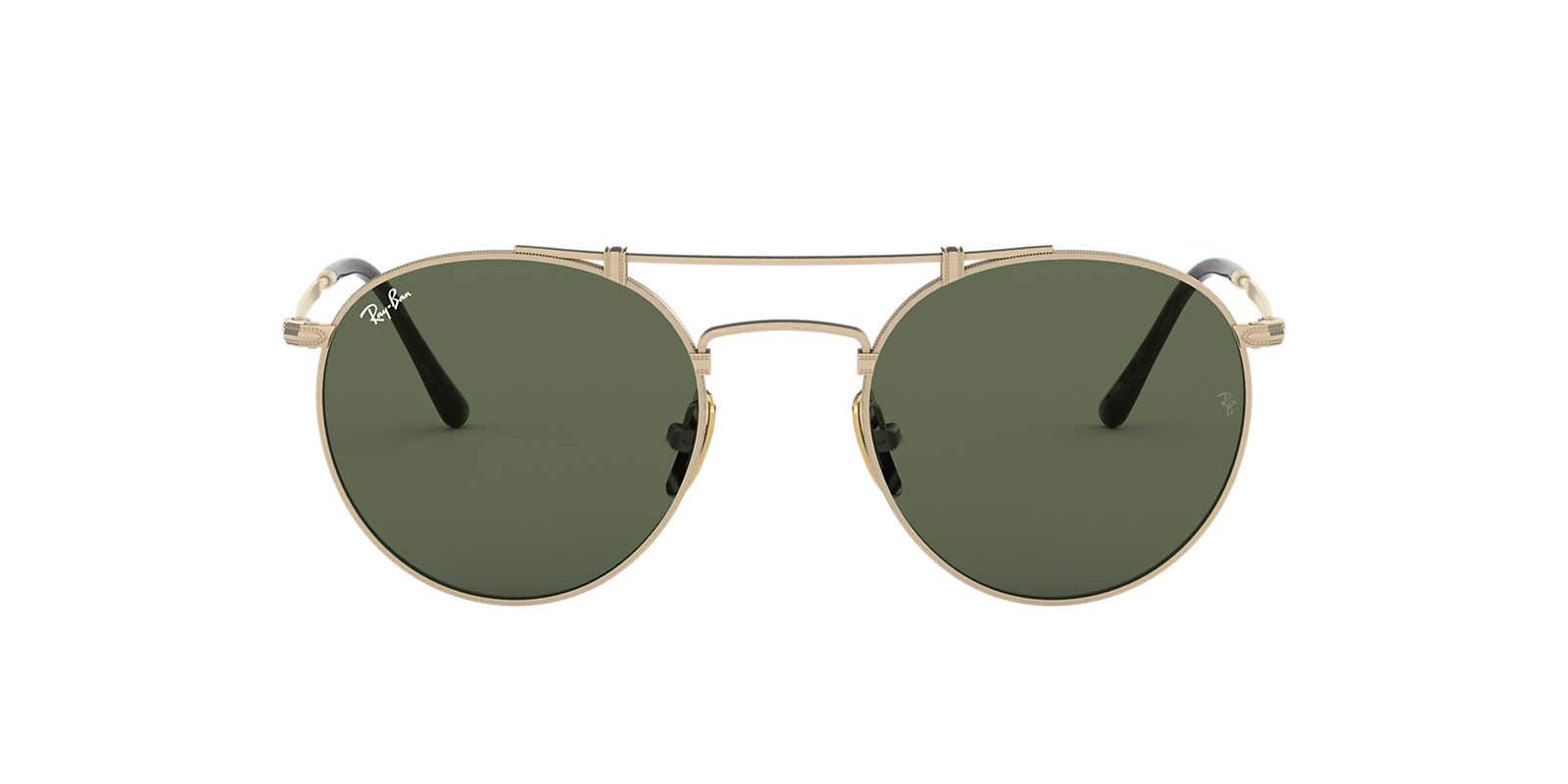 Ray-Ban RB8147 Titanium Round Polarized Sunglasses for Men & Women - UV Protection, Lightweight Frame - Perfect for Driving, Beach & Outdoor Activities