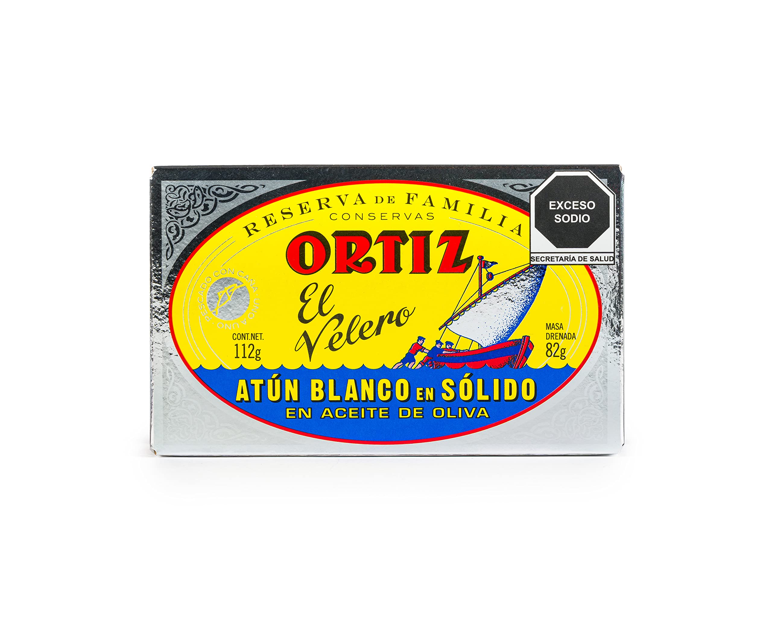 Premium Ortiz Reserva Familia White Tuna in Olive Oil - 112g (3.95oz) - Gourmet Canned Fish for Salads, Sandwiches & Tapas