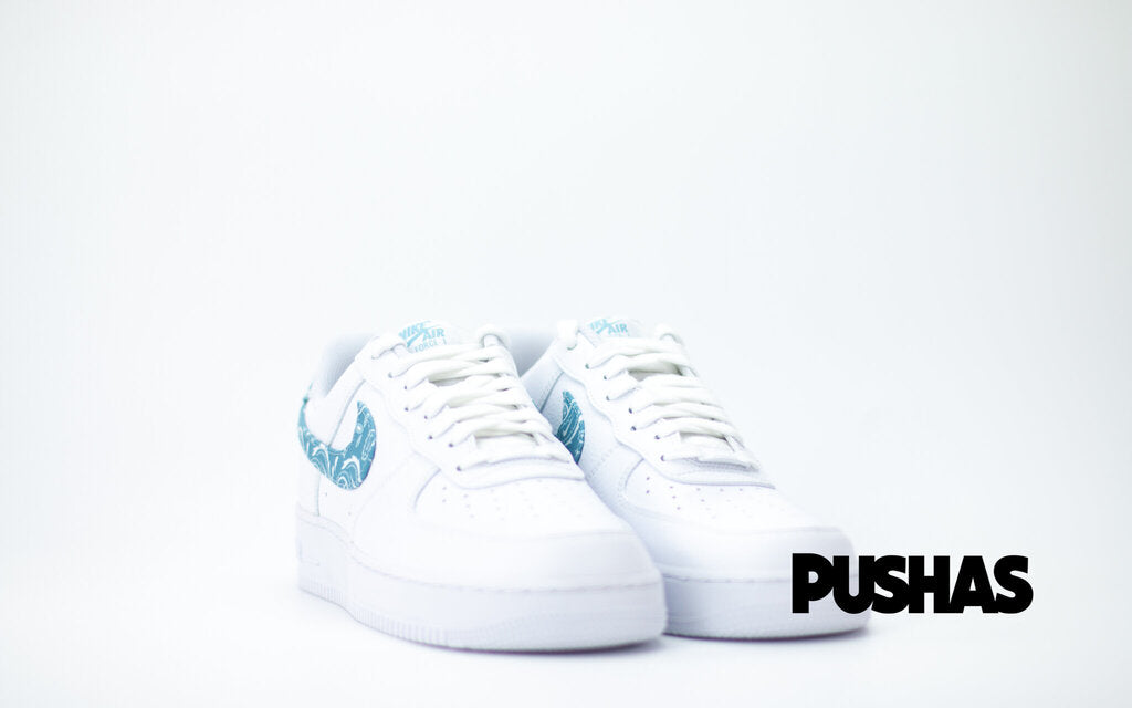 Nike Air Force 1 Low 'Paisley Blue' Women's Sneakers (2021) - Stylish Casual Shoes for Everyday Wear & Street Fashion