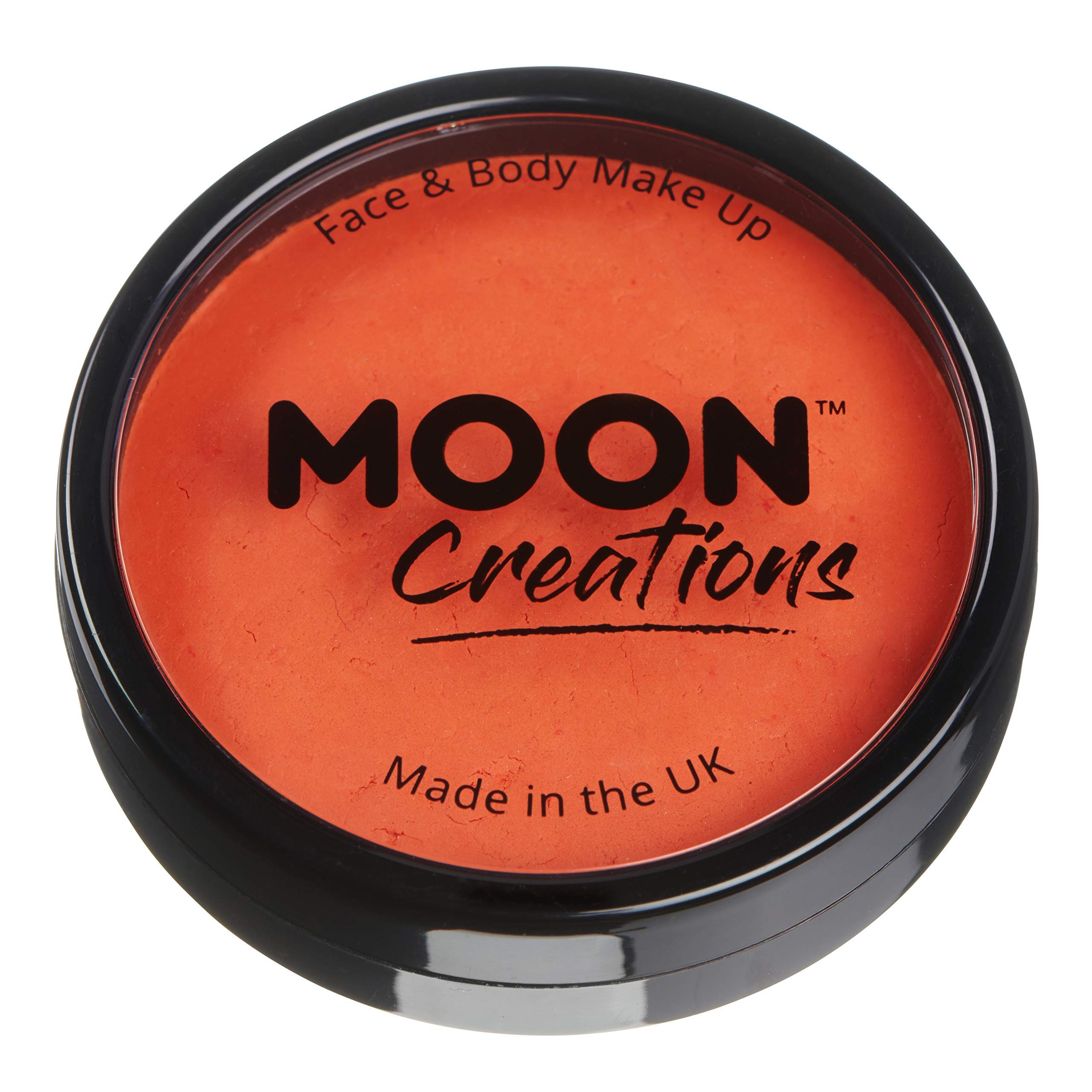 Professional Water-Based Face & Body Paint Cake Pots - Dark Orange | Non-Toxic, Safe for Adults & Kids | 1.26oz | Perfect for Halloween, Cosplay, Theater & Face Painting Parties