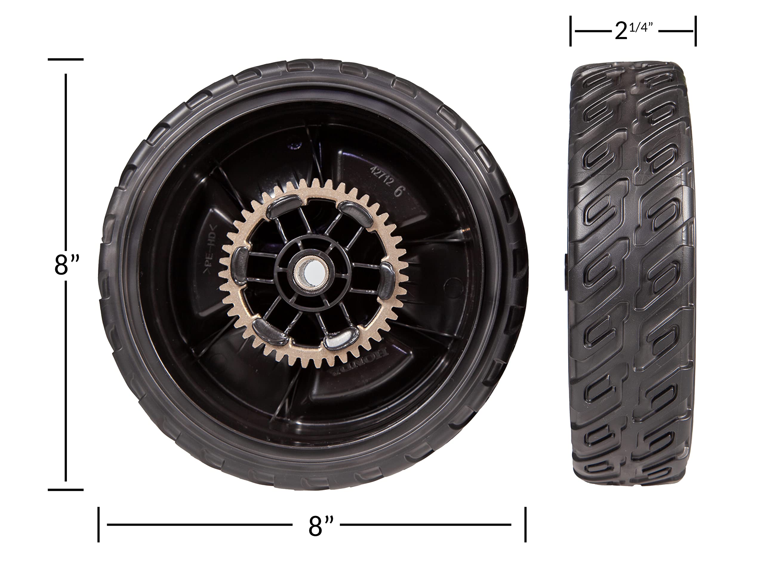 Honda HRN216 Lawn Mower Wheel Replacement Kit - 2x 42710-VR8-N00ZA & 2x 44710-VR8-N00ZA Wheels - Perfect for Lawn Maintenance and Yard Care