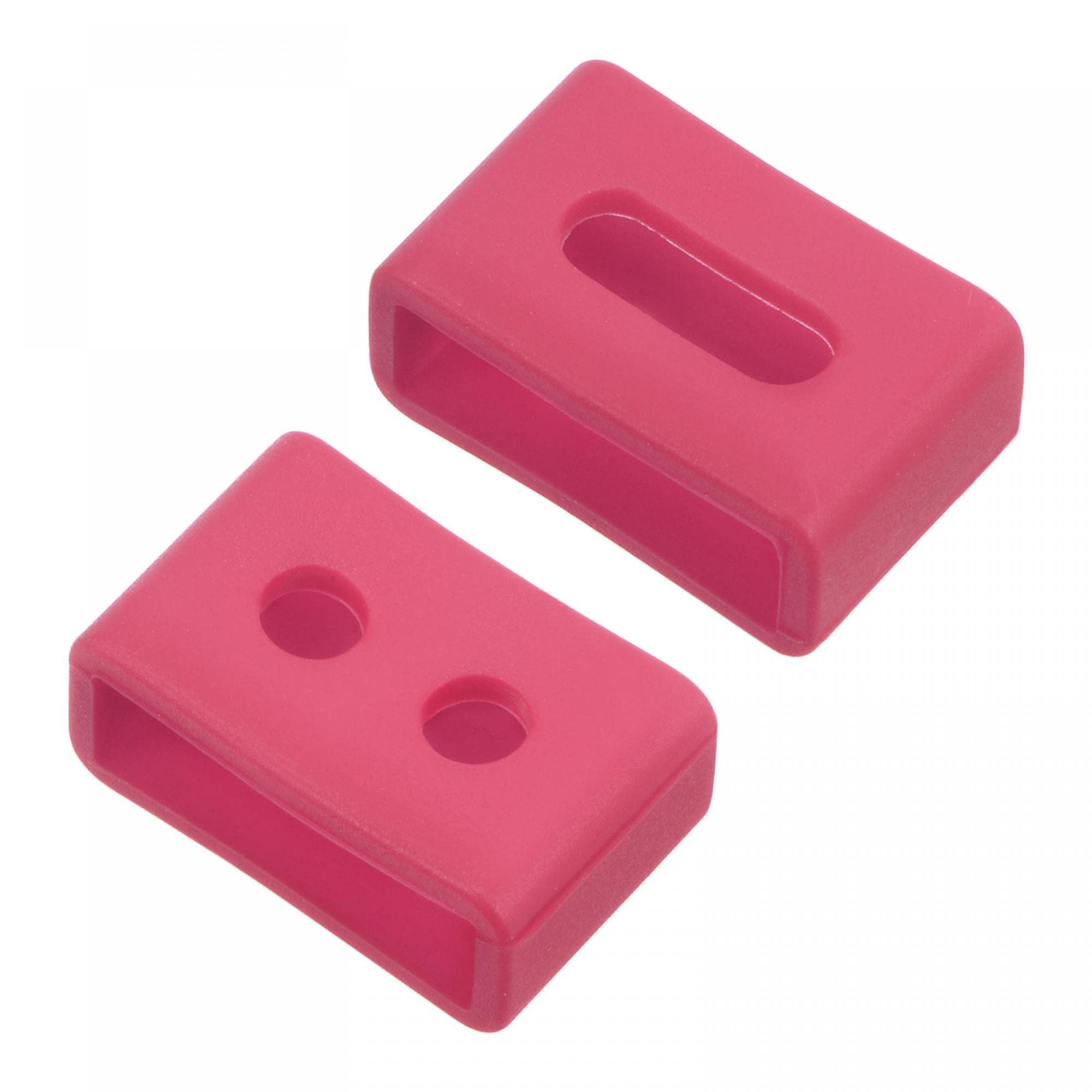 uxcell 16mm Dark Pink Silicone Watch Band Strap Loops - Replacement Fastener Rings & Watch Holder Keepers for Men Women (2 Pcs) - Perfect for Sports, Fitness & Casual Wear
