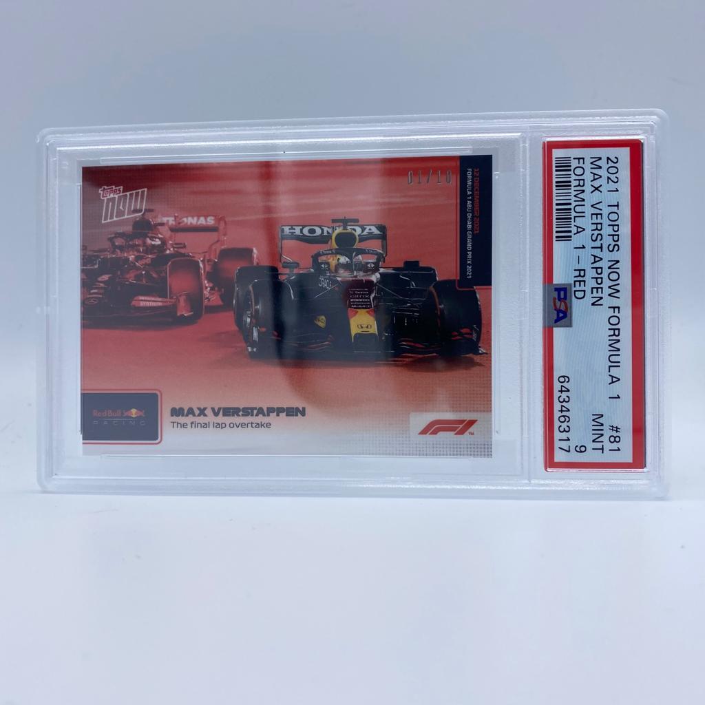 PSA 9 Graded 01/10 The Final Lap Overtake #81 Trading Card - Rare Collectible for Sports Memorabilia & Racing Fans