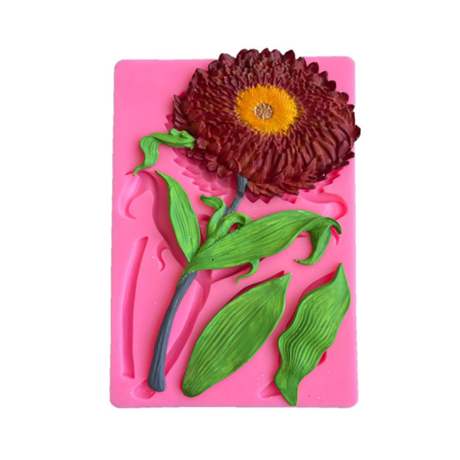 Sunflower Shaped Chocolate & Fondant Molds - DIY Cake Decorating Tools for Baking, Sugar Art, and Kitchen Use - Perfect for Birthday Cakes, Cupcakes, and Dessert Decorations