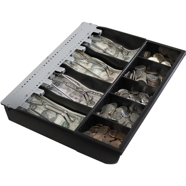 13-Inch Cash Drawer Tray with Adjustable Bill Slots & Media Slot - Perfect for Retail Stores, Restaurants, and POS Systems