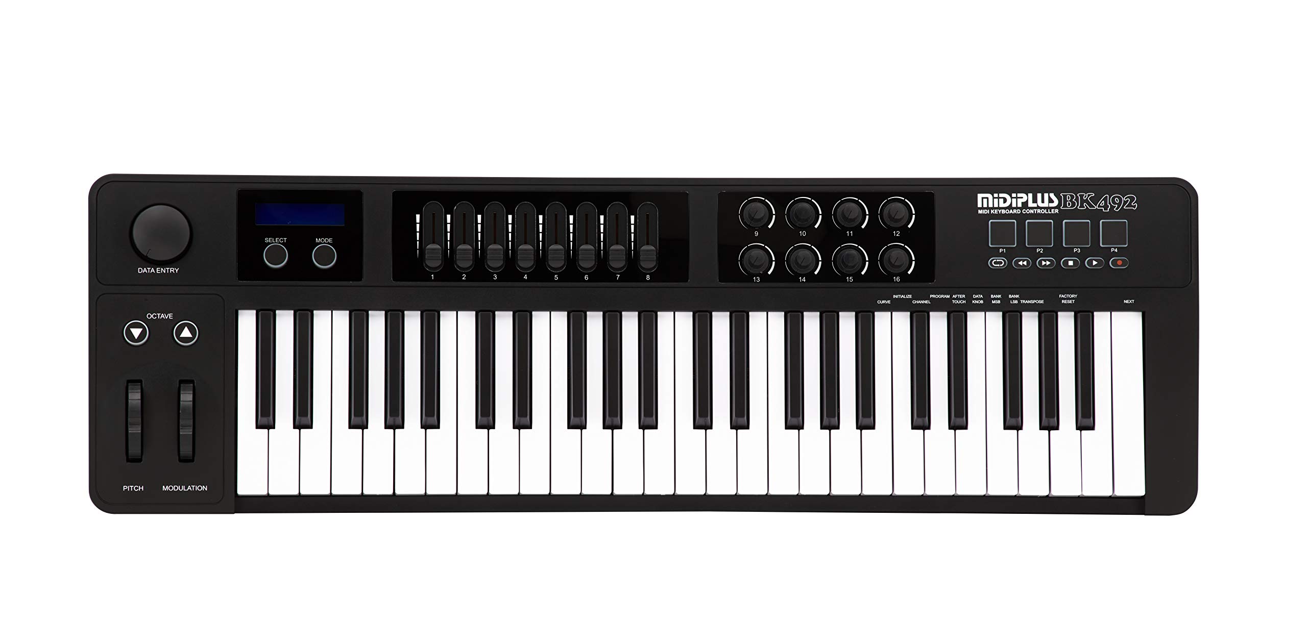 MIDIPLUS BK492 49-Key USB MIDI Keyboard Controller for Music Production, Recording & Live Performance - Perfect for Home Studios, DJs & Beginners