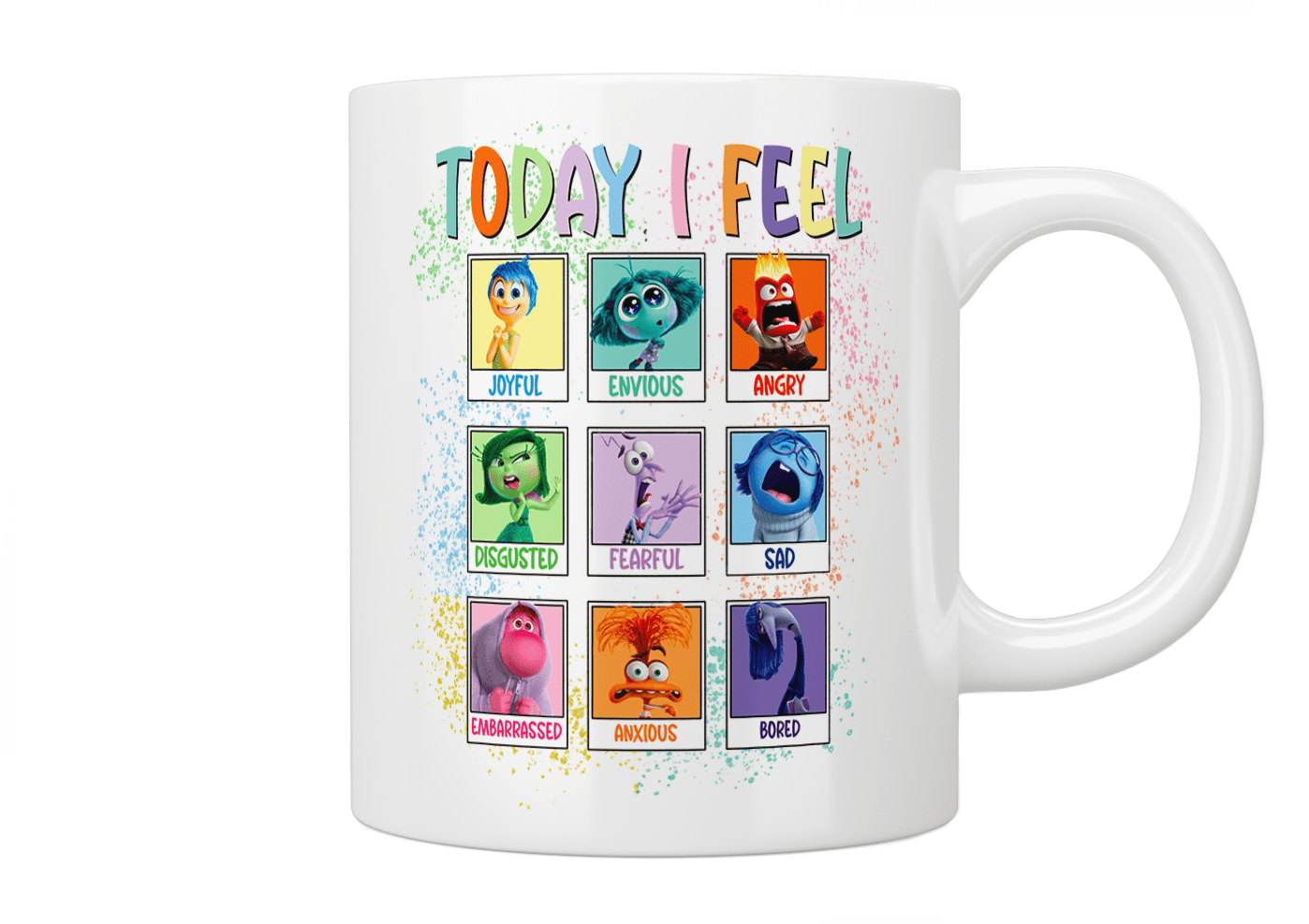 Inside Out: Today I Feel... Mug - Emotional Expression Coffee Cup for Disney Pixar Fans - Perfect for Home, Office & Gifting