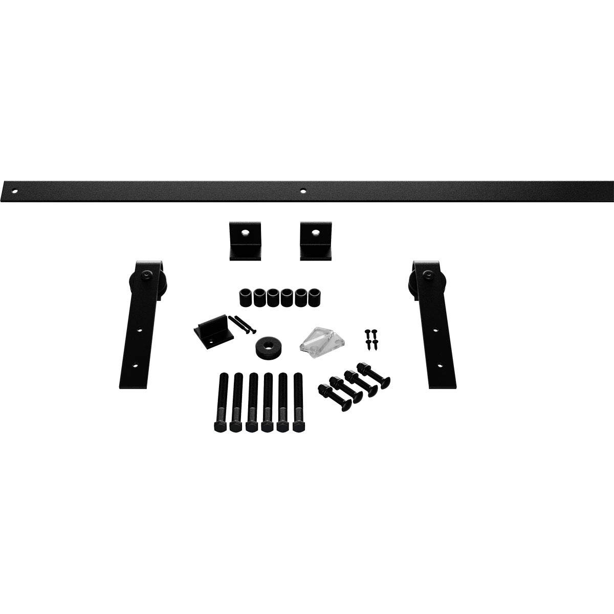 Premium J-Strap Barn Door Hardware Kit - 1 3/4
