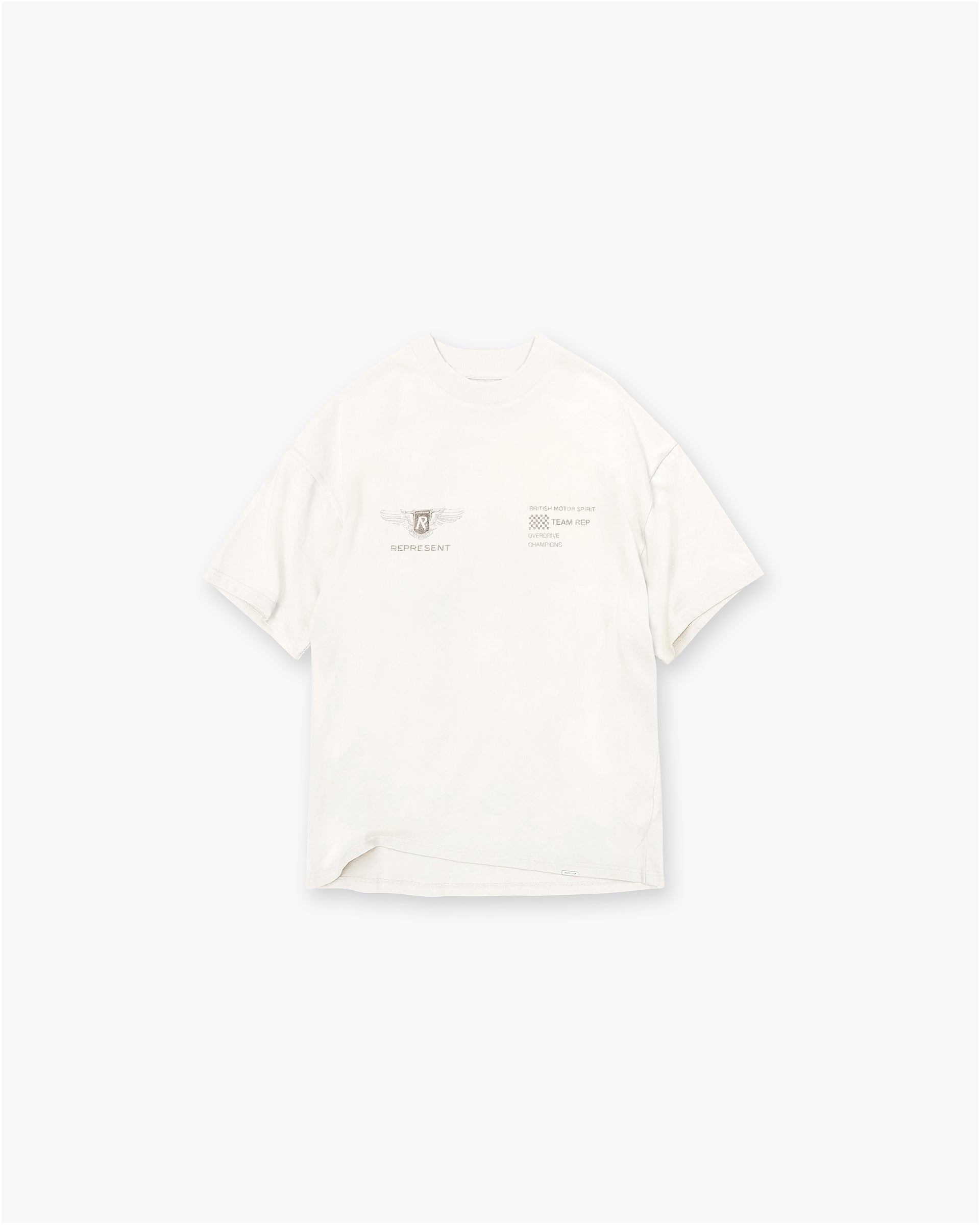 Custom Team Rep T-Shirt - Flat White | Soft Cotton Crewneck Tee for Sports, Events & Casual Wear