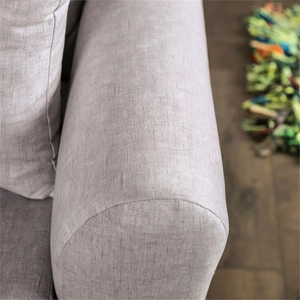 Argan Contemporary Fabric Upholstered Sofa in Gray - Modern Living Room Furniture for Small Spaces & Apartments | Comfortable Sectional Couch for Home, Office Lounge & Entertainment Areas