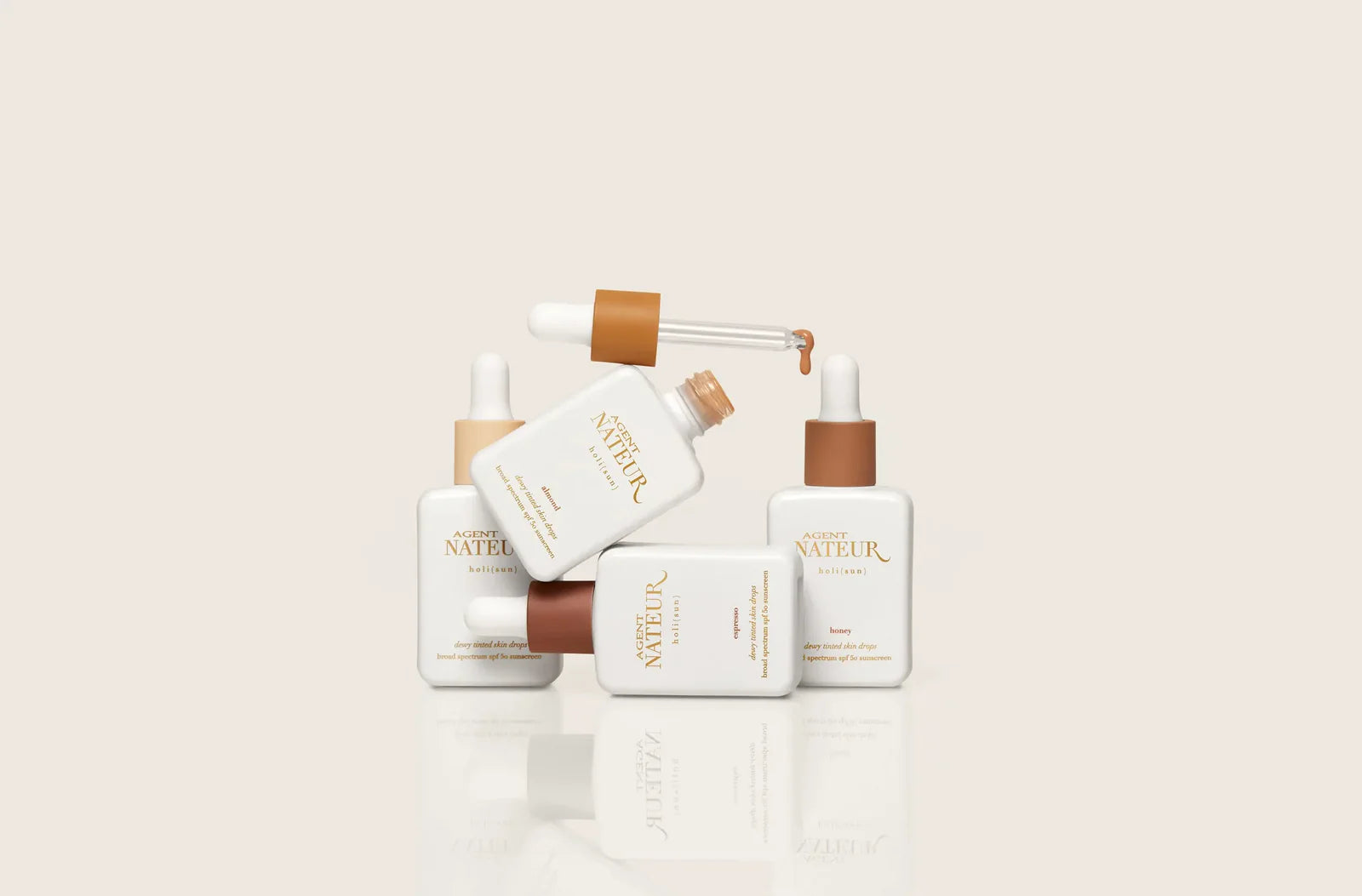 Holi Sun SPF 50 Dewy Tinted Skin Drops - Lightweight Tinted Sunscreen for Daily Glow & Sun Protection | Perfect for Beach Days & Outdoor Activities