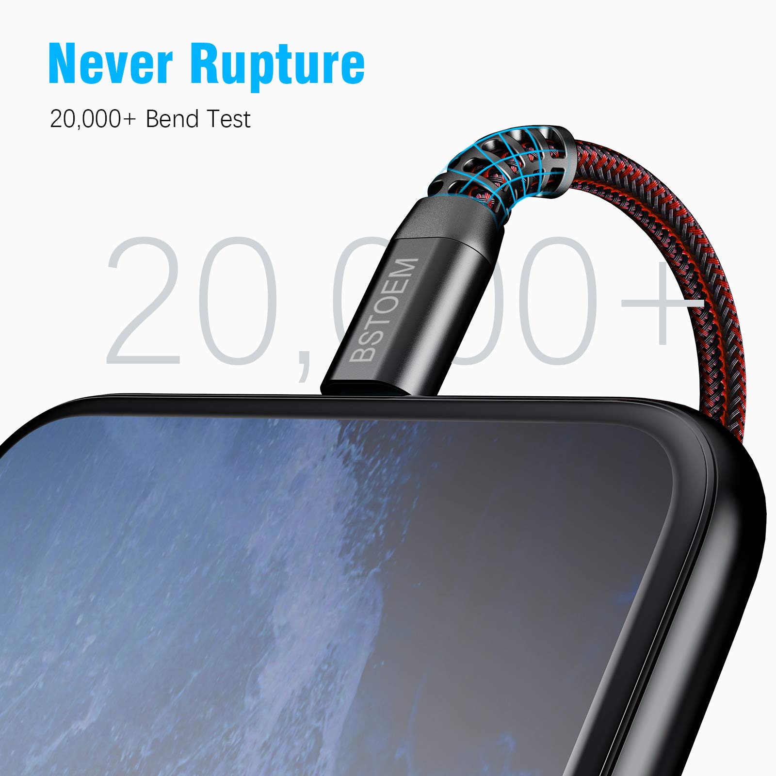 2-Pack 7-Inch Lightning Cable Short USB Charging Cord for iPhone 14/13/12/11/X/8/7/6/SE & iPad - Fast Charging, Durable Nylon Braided Cable for Home, Car, Office Use
