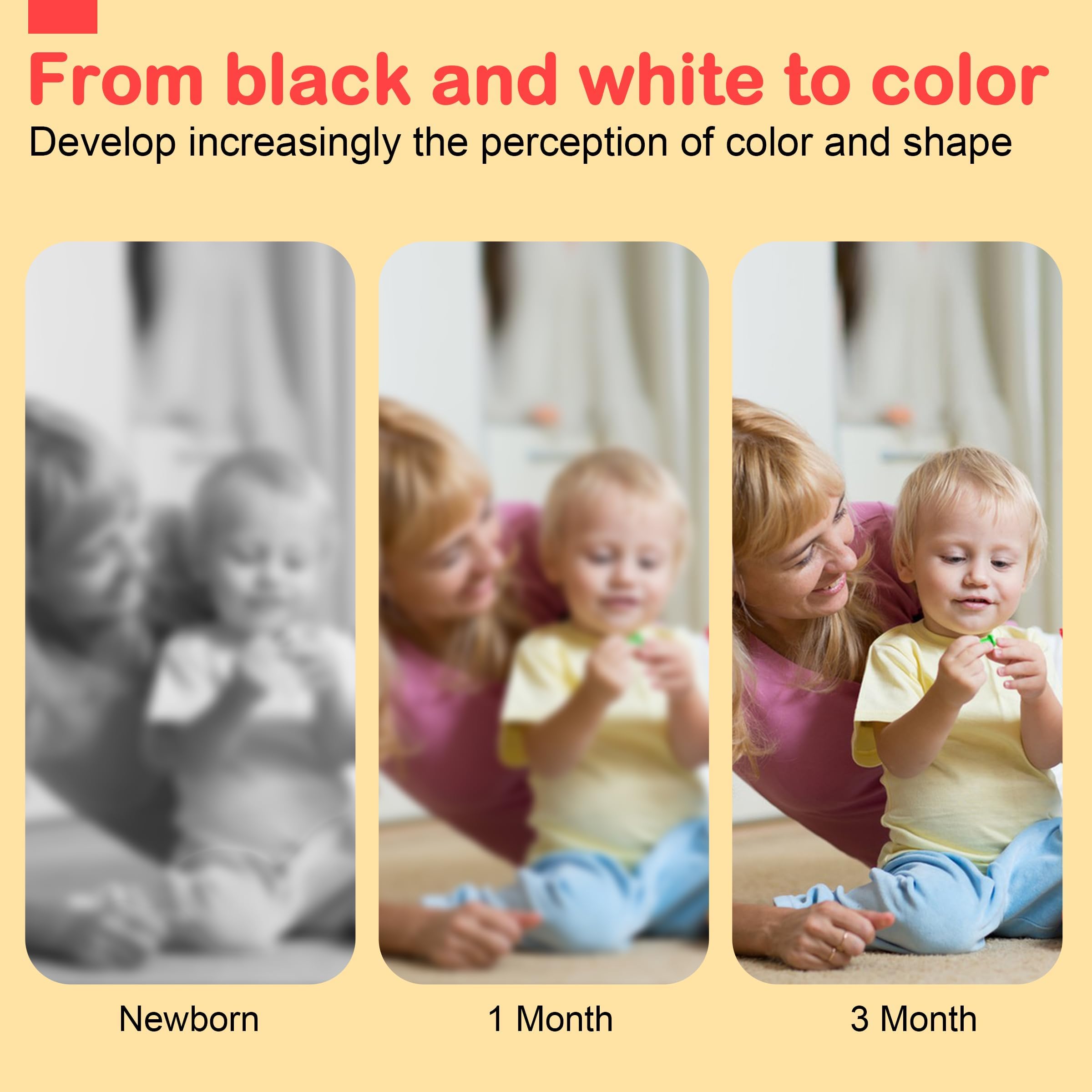 High Contrast Baby Toys 0-12 Months - Black & White Montessori Sensory Book for Newborn Visual Stimulation | Soft Tummy Time Infant Toys 0-3 Months | Perfect Shower Gift & Easter Basket Stuffer for Babies | Great for Early Learning & Developmental Play