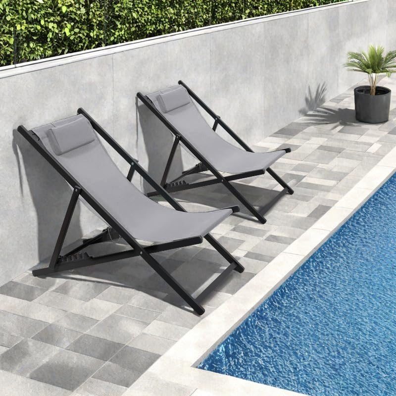 Grey-sling Chairs