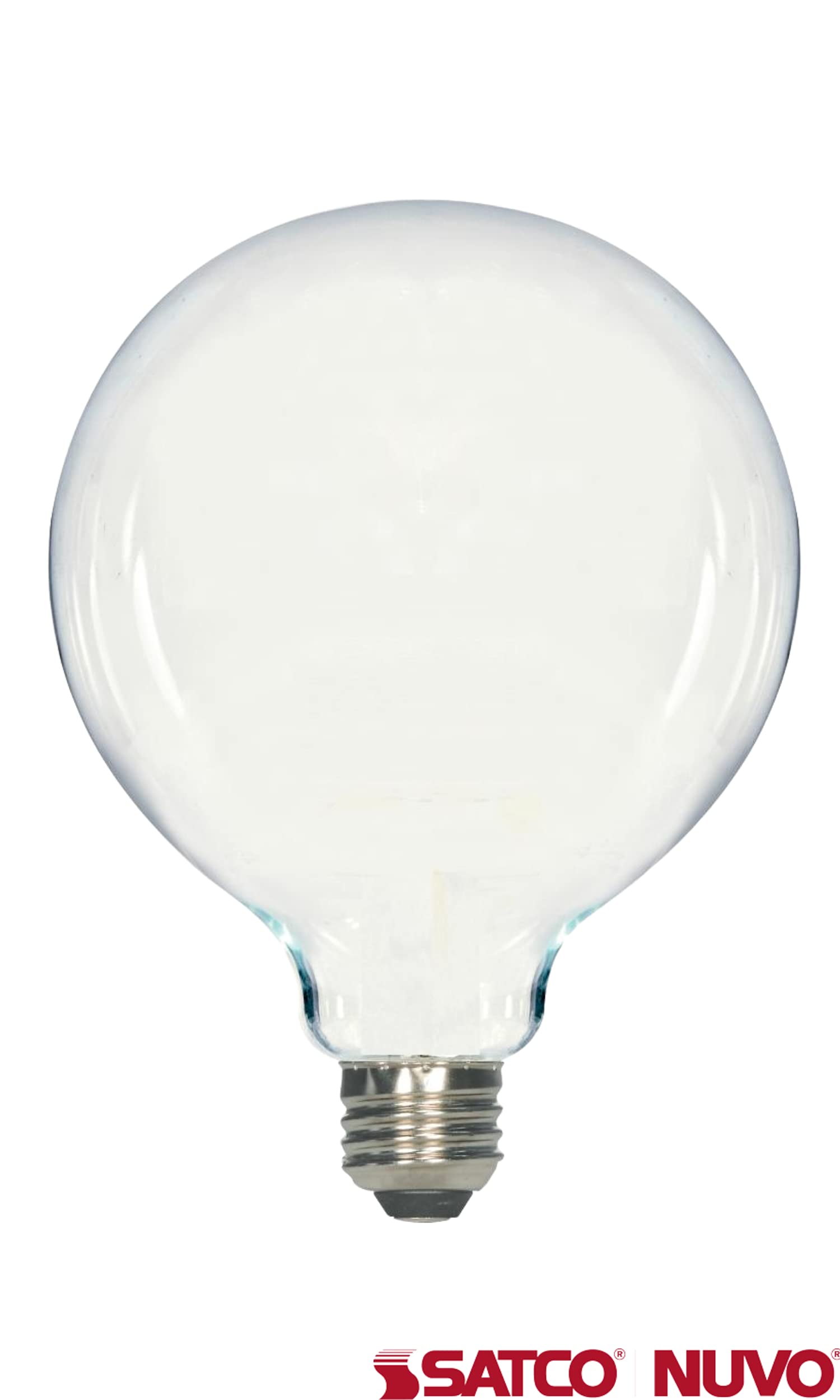 Satco S12112 6.5 Inch 6.5W G40 LED Medium Base Light Bulb - 2700K Warm White Frosted Finish - Energy Efficient Replacement for Home, Office & Commercial Lighting