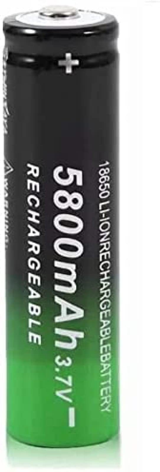 5800mAh Li-ion 3.7V Rechargeable Battery for LED Lights, Emergency Lighting, Flashlights, and Electronic Devices - Perfect for Power Outages, Camping, and Emergency Kits (1 Pack)