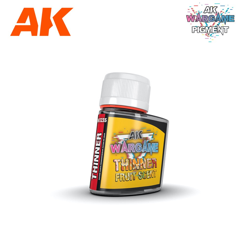 AK Interactive AK1235 Thinner - Fruit Scented 125ml Modeling Paint Solvent for Miniature & Scale Model Painting | Perfect for Airbrush Cleaning & Hobby Projects