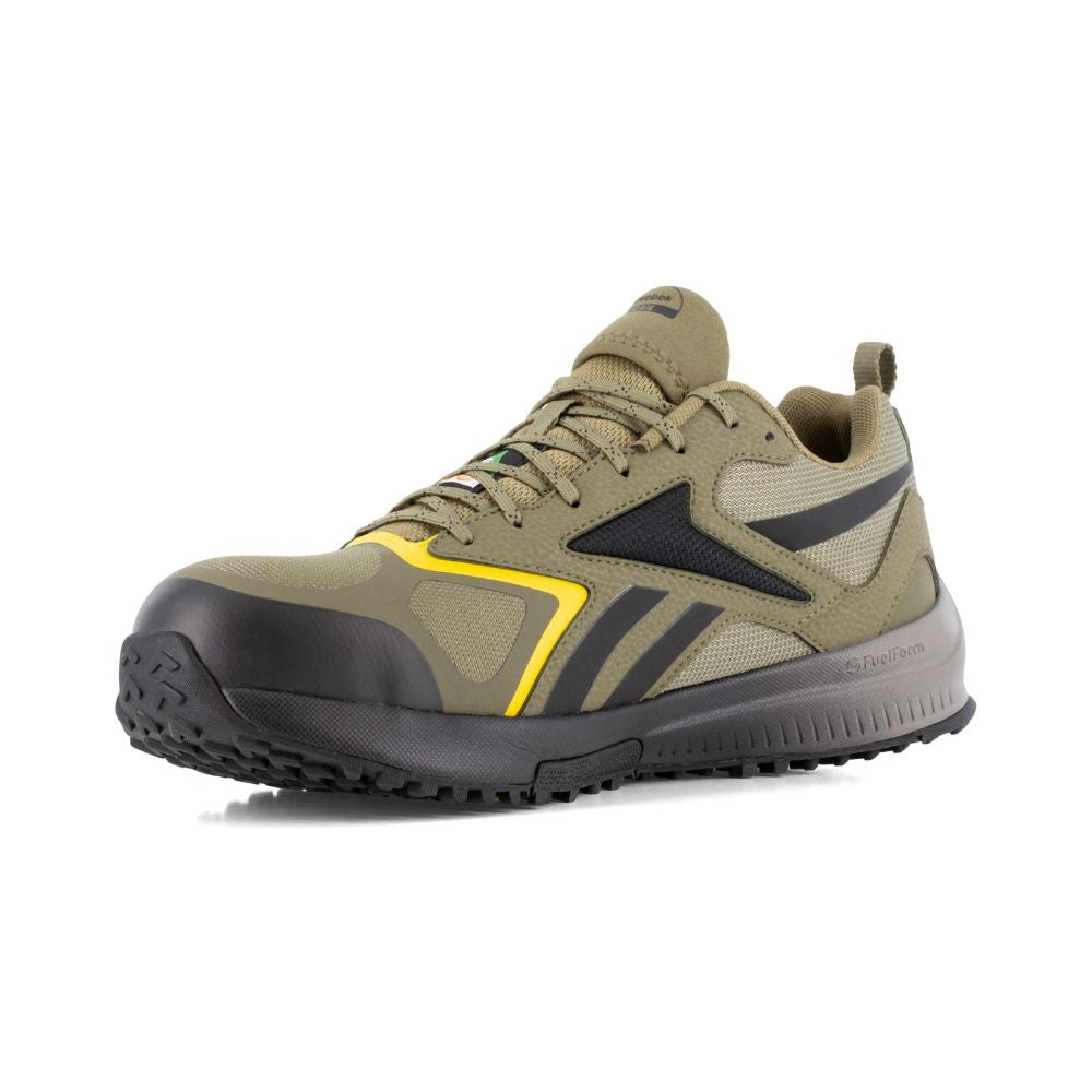 Reebok Lavante Trail 2 Men's Work Safety Shoes with Composite Toe - CSA Certified IB3240 (Green) - Durable & Comfortable for Construction, Warehouse & Outdoor Work