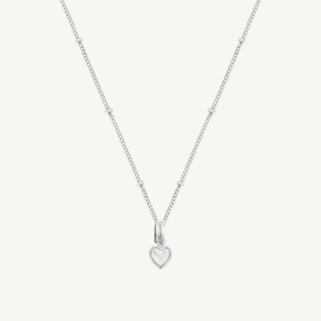 Devote Heart Charm Necklace - Dainty Gold/Silver Love Pendant for Women - Perfect for Valentine's Day Gifts, Anniversary Presents & Everyday Elegance