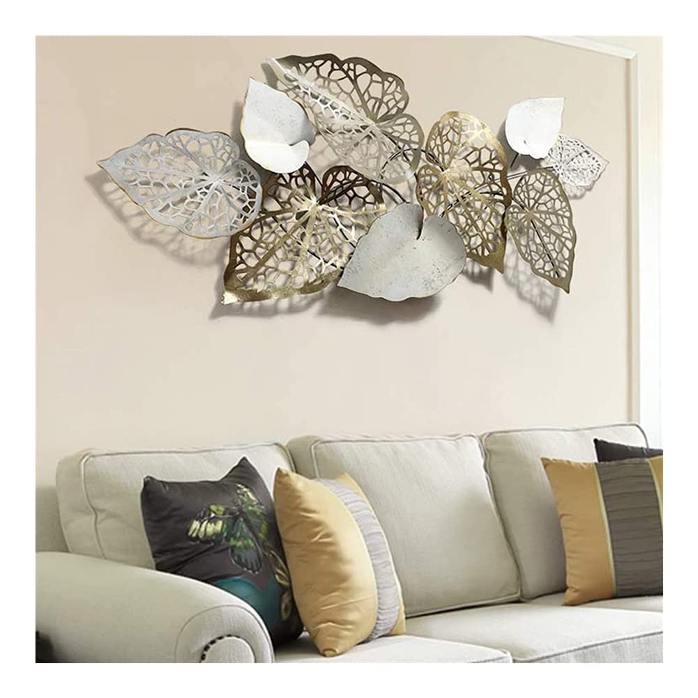 Modern Metal Wall Art Decor - Ives Commercial Leaf Sculpture for Living Room, Bathroom, Kitchen, Bedroom & Office - Elegant Metal Wall Decorations - Perfect for Home & Office Interior Design